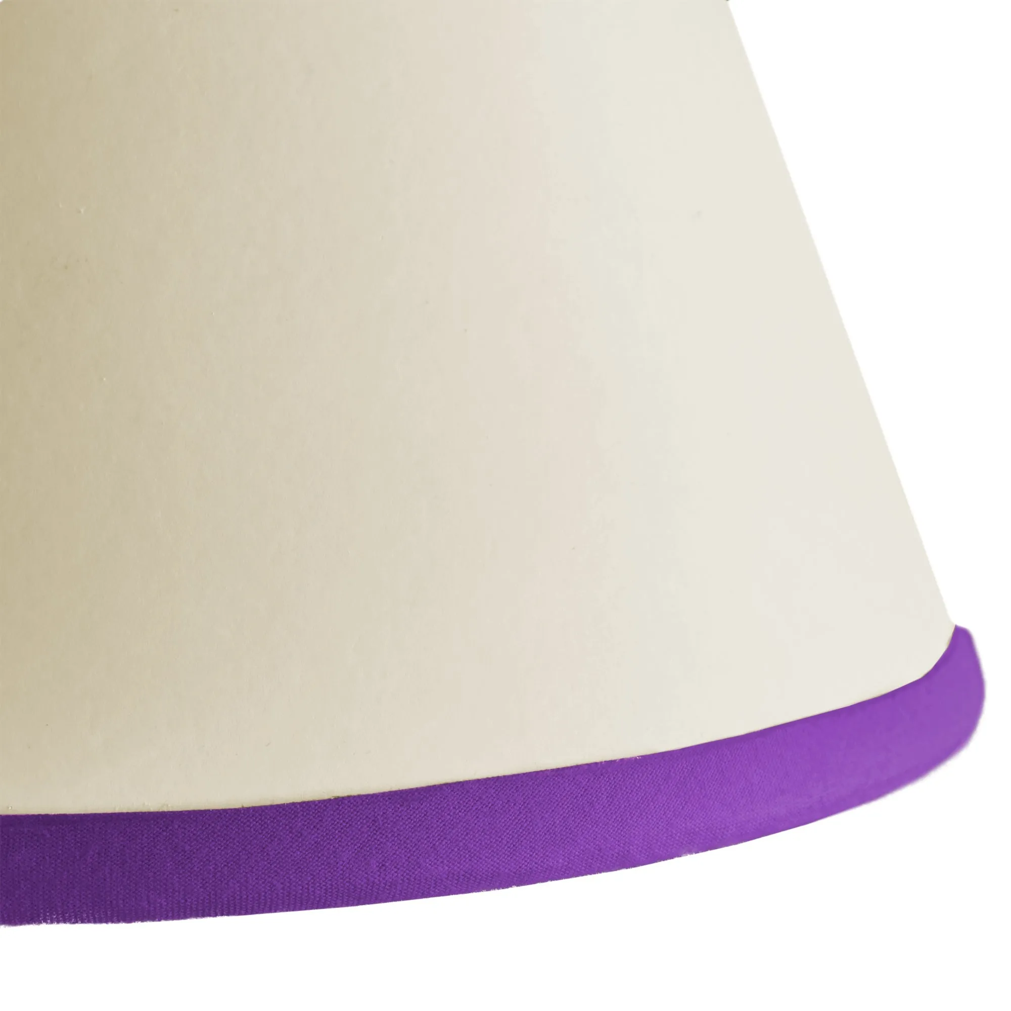 20cm Empire Top n Tail shade in cream card with violet tape