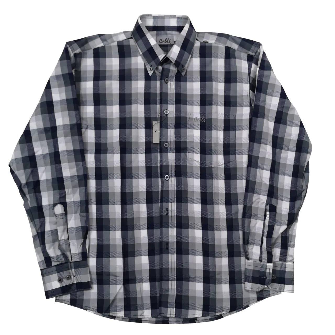 Aero Cable LS Blue Check Shirt