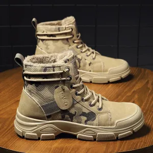 Ashore Shop Snow Boots For Men Winter Shoes Warm  High Top Military Boots