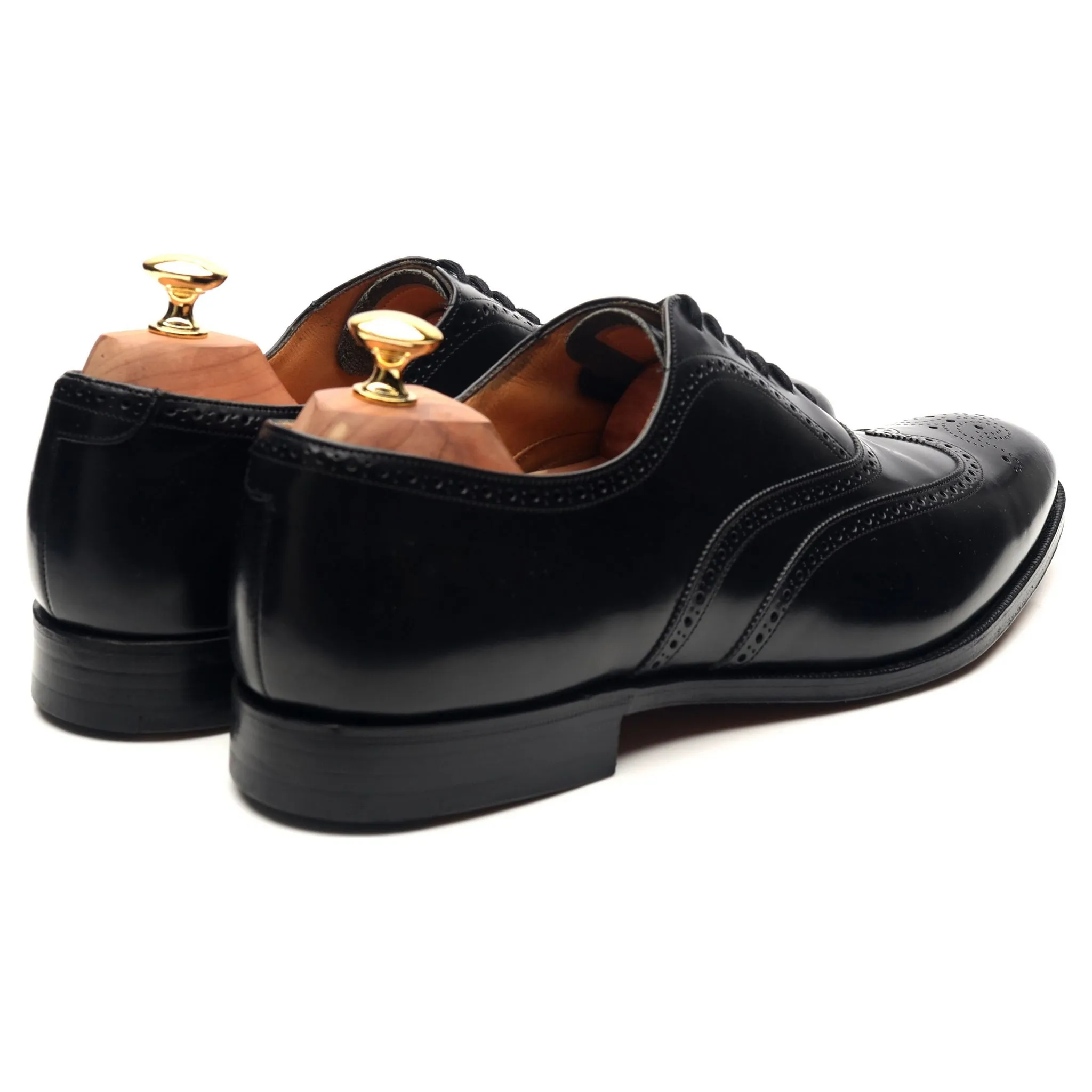 'Berlin' Black Leather Brogues UK 10 F