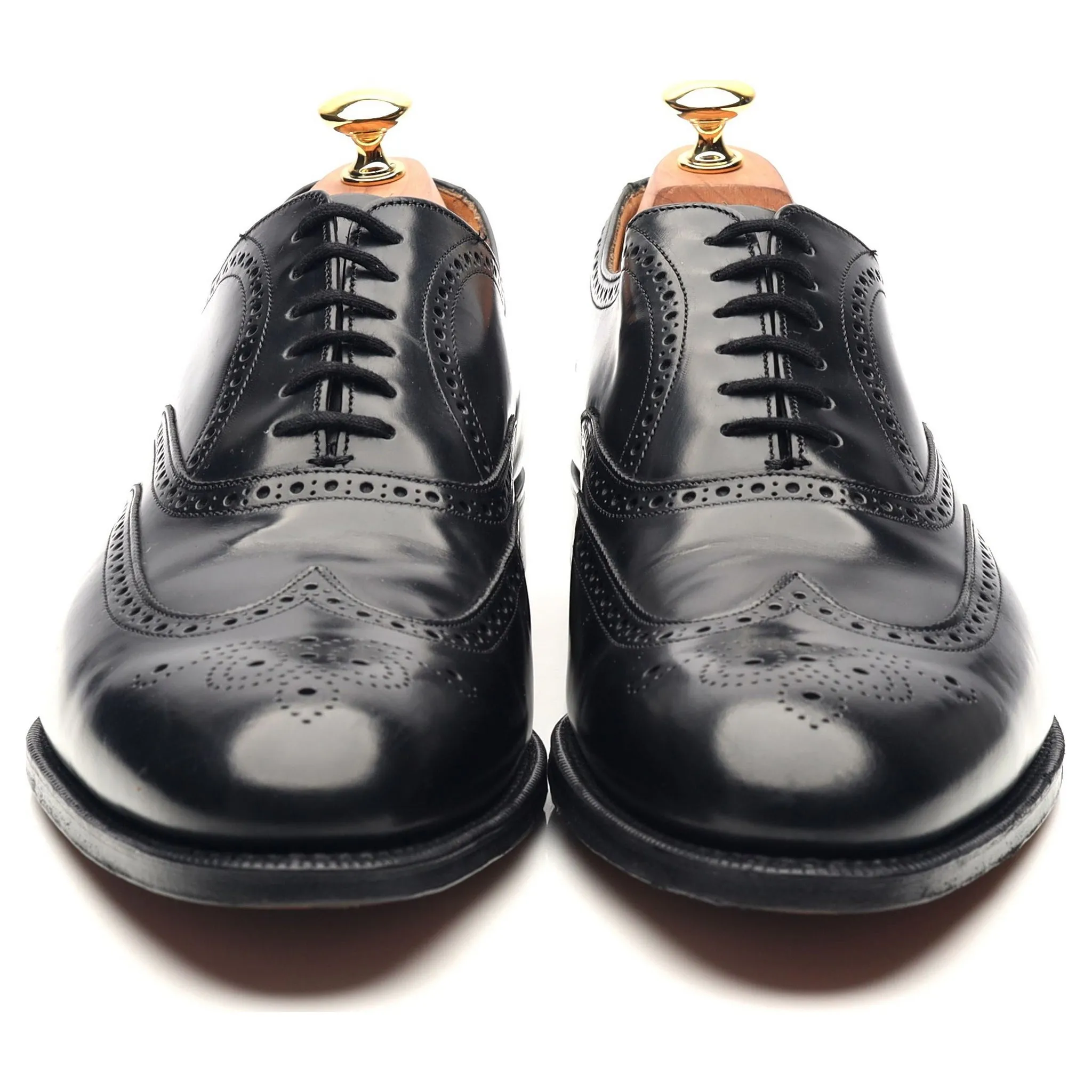 'Berlin' Black Leather Brogues UK 10 F