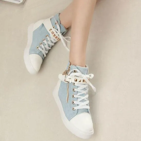 Blue Straps Studs Sneakers Shoes SD02311