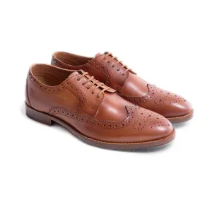 British Tan Wingtip Shoes