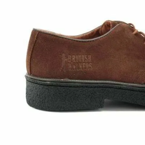 British Walkers Playboy Low Men's Brown Suede Oxfords