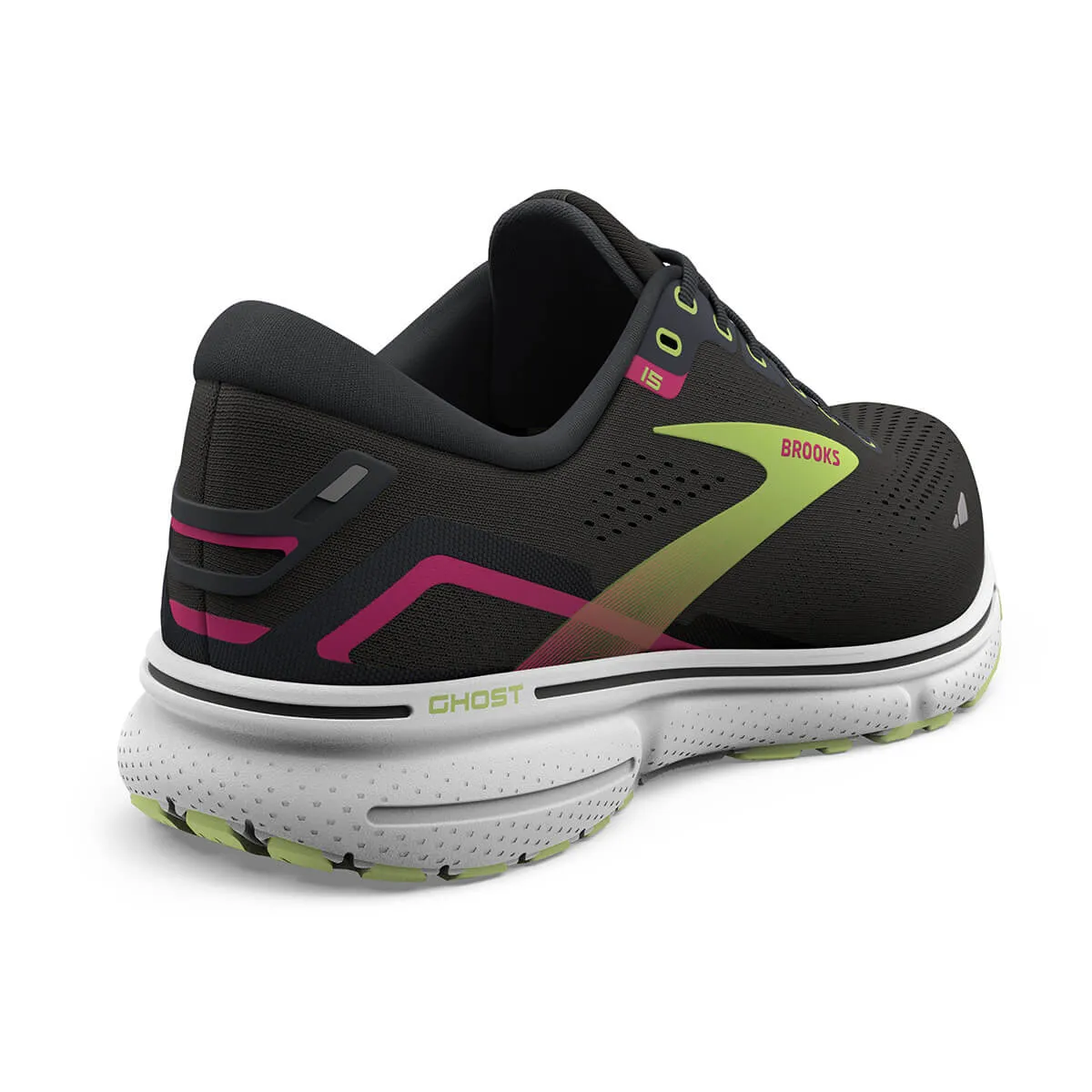 Brooks Ghost 15 Womens | Black/ebony/sharp Green