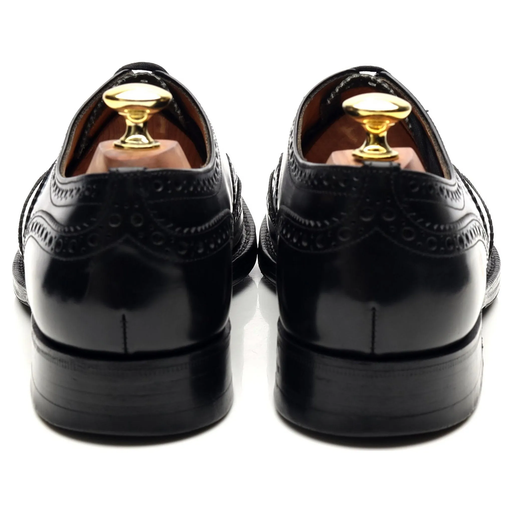 'Burwood' Black Leather Brogues UK 7 F