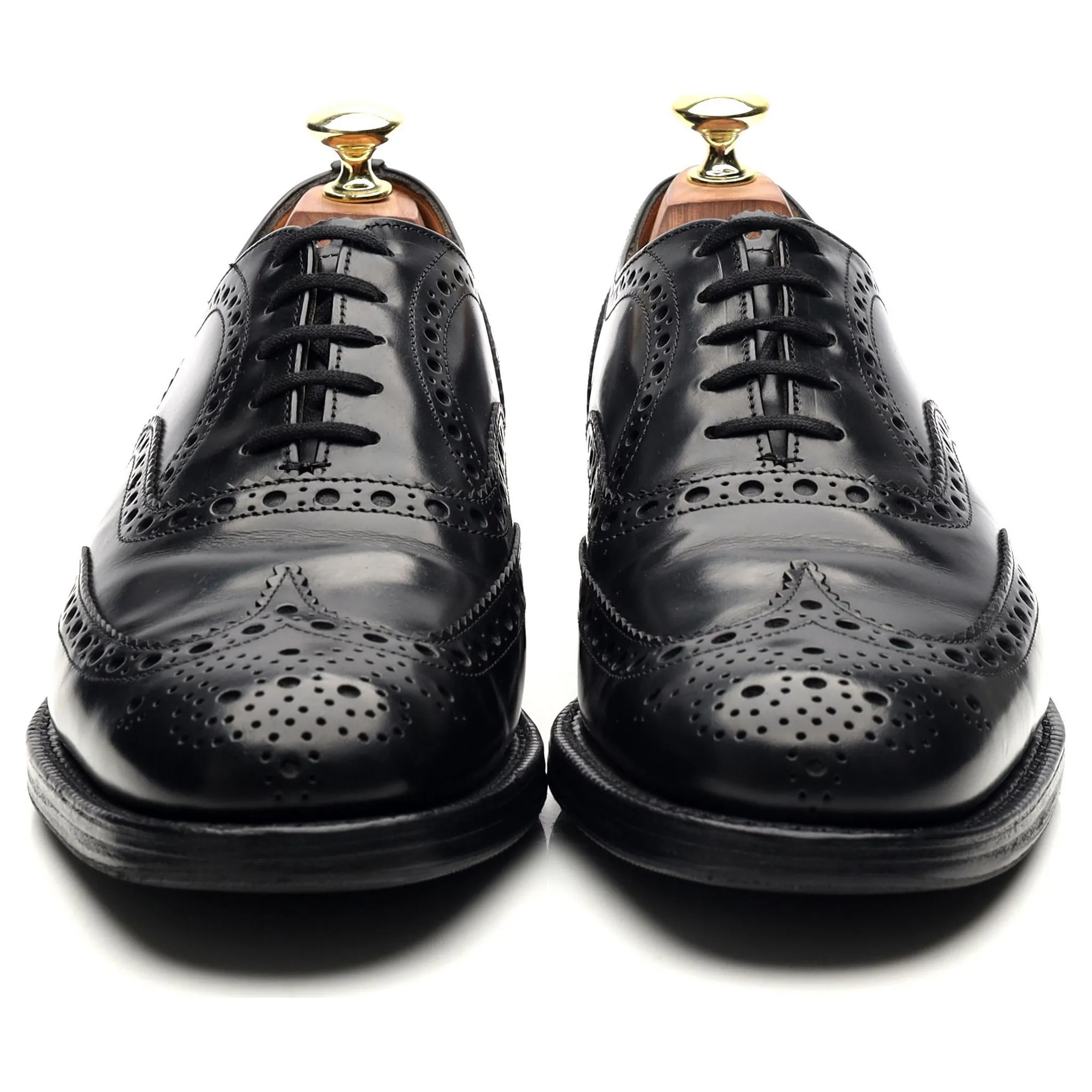 'Burwood' Black Leather Brogues UK 7 F