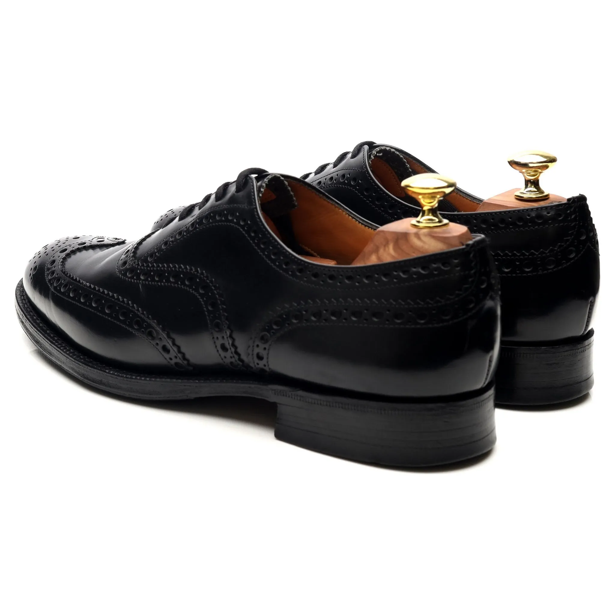 'Burwood' Black Leather Brogues UK 7 F