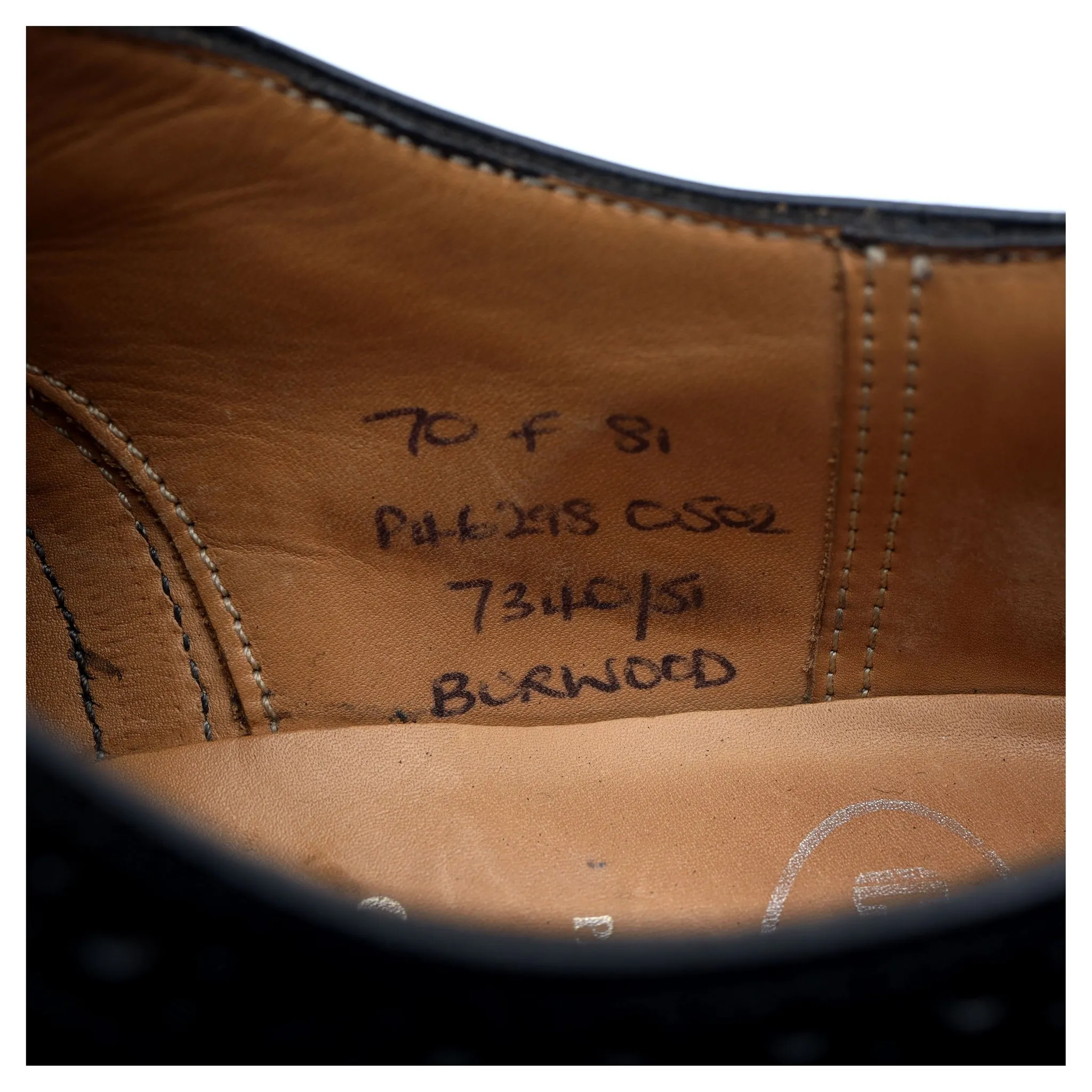 'Burwood' Black Leather Brogues UK 7 F