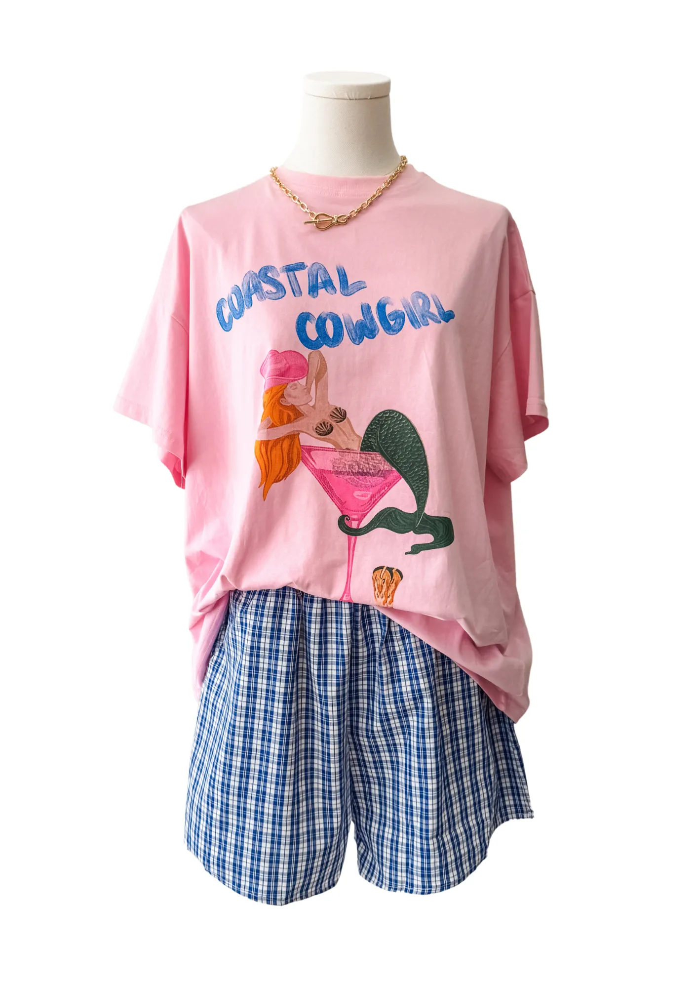 By Frankie - Coastal Cowgirl Short & T-Shirt Set (Pink & Blue)