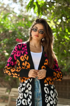 Colorful Patterned Cardigan