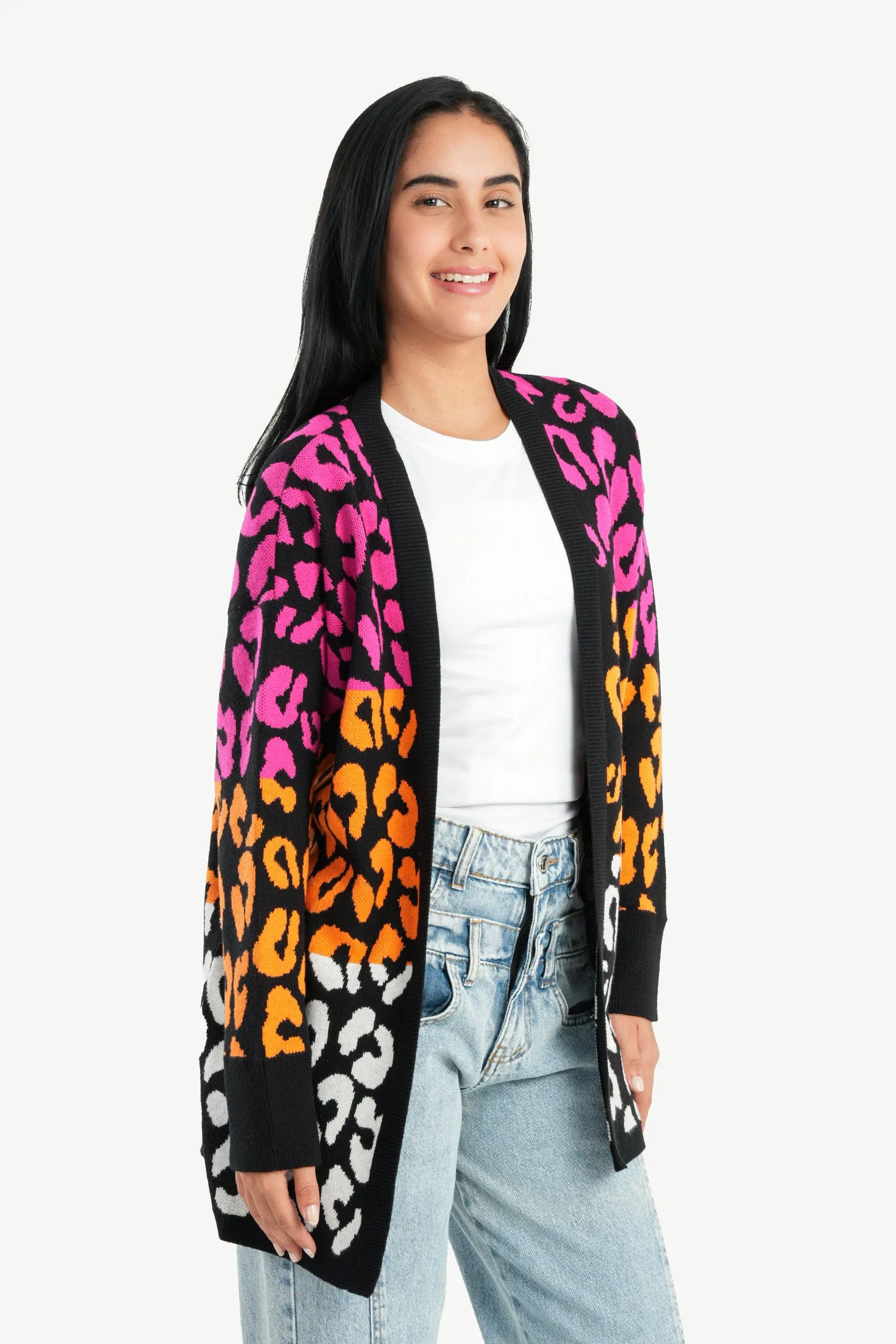 Colorful Patterned Cardigan