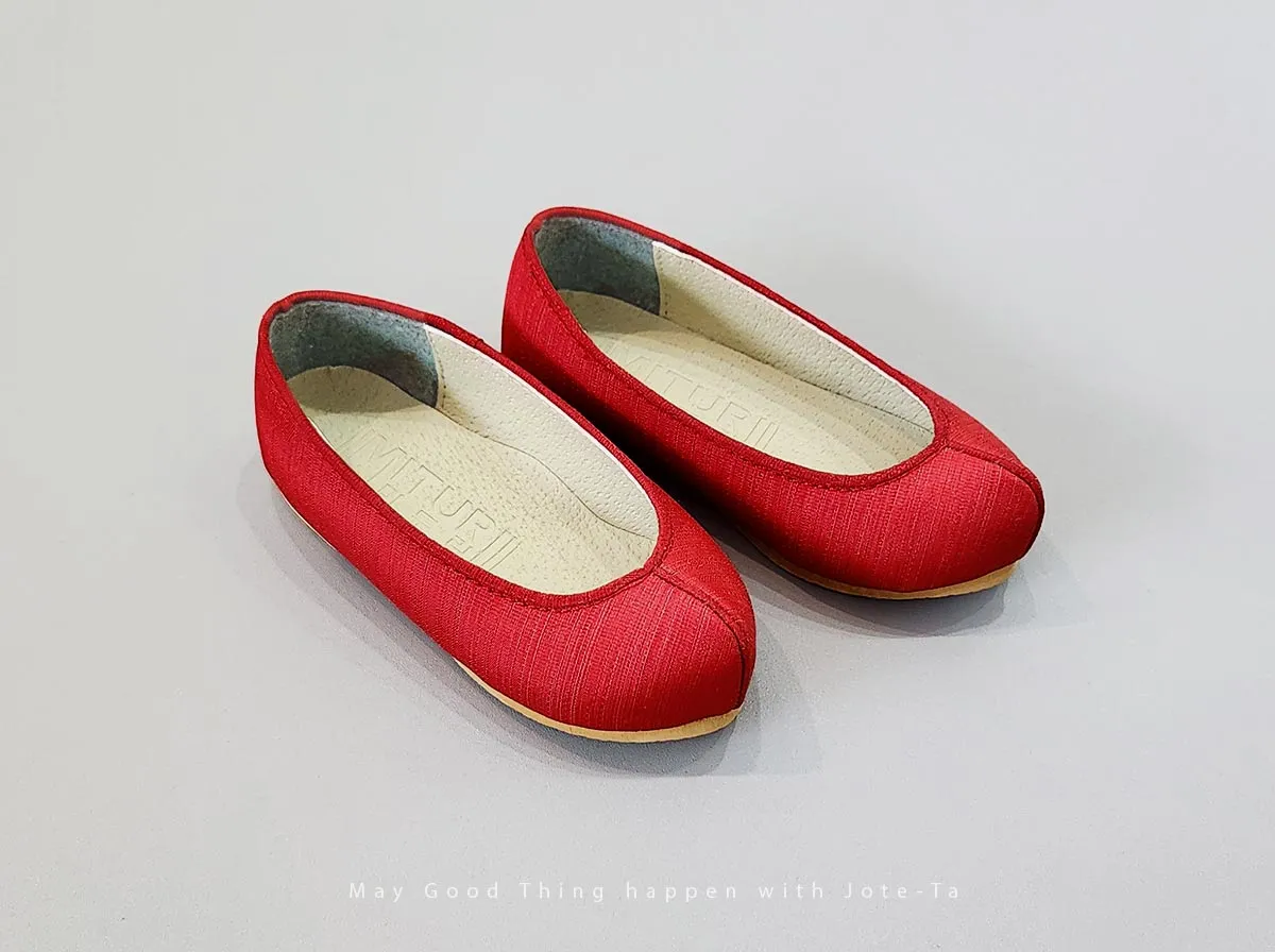 Cute Baby Girl Hanbok Shoes in Red