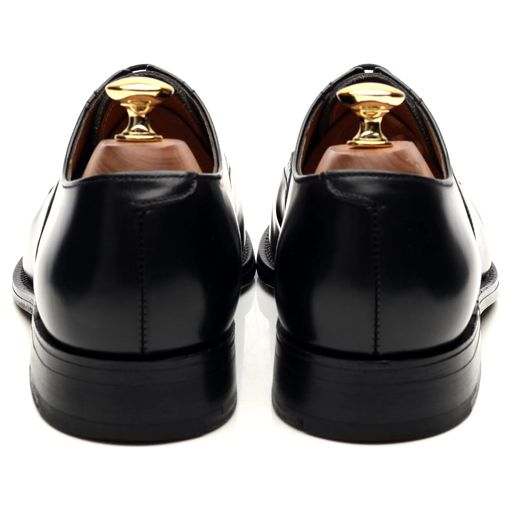 'Dundee' Black Leather Oxford Semi Brogues UK 6 F