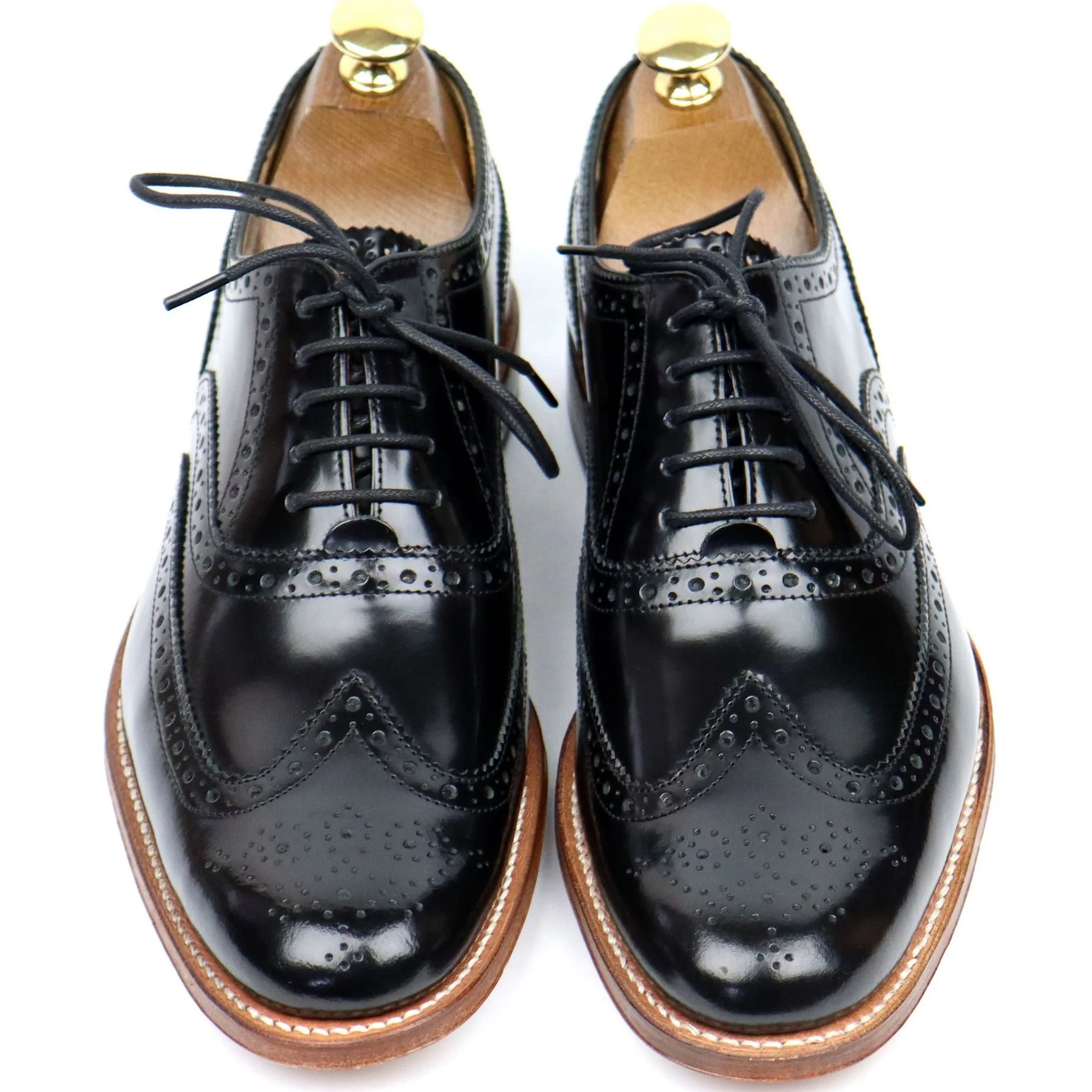 'Dylan' Black Leather Brogues UK 6 F