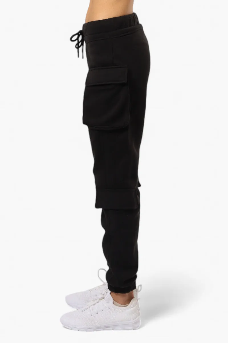 Fahrenheit Tie Waist 4 Pocket Cargo Joggers - Black