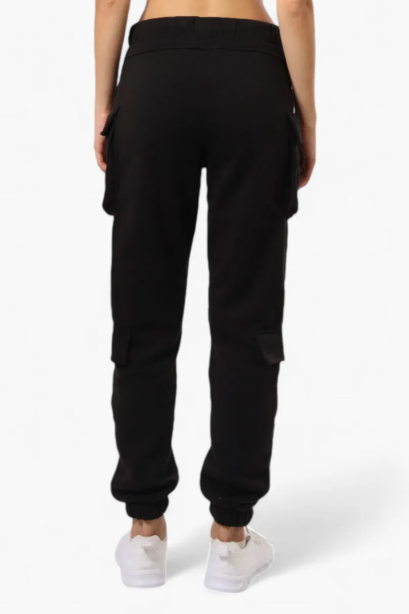 Fahrenheit Tie Waist 4 Pocket Cargo Joggers - Black