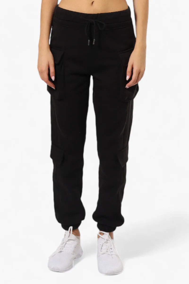 Fahrenheit Tie Waist 4 Pocket Cargo Joggers - Black