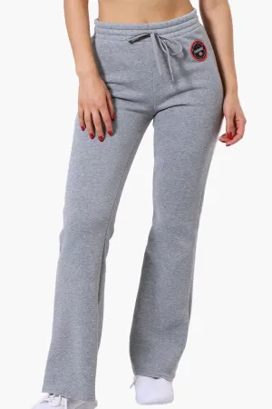 Fahrenheit Tie Waist Flared Sweatpants - Grey