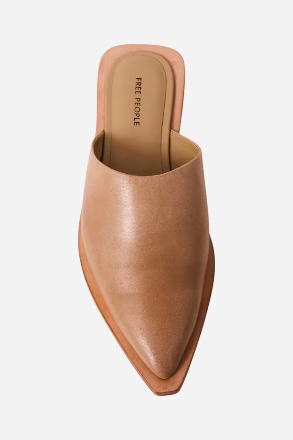 Free People Shoes Becky Mule in Almond Butter Leather