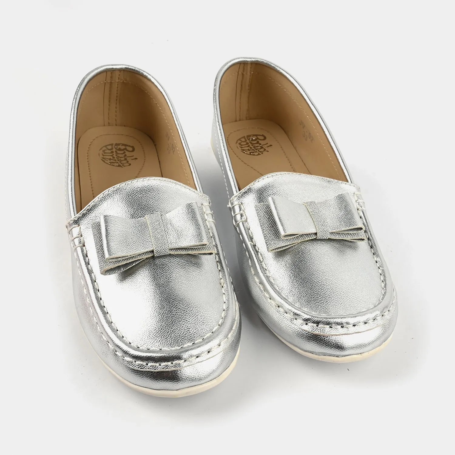 Girls Loafer JV-02-SILVER