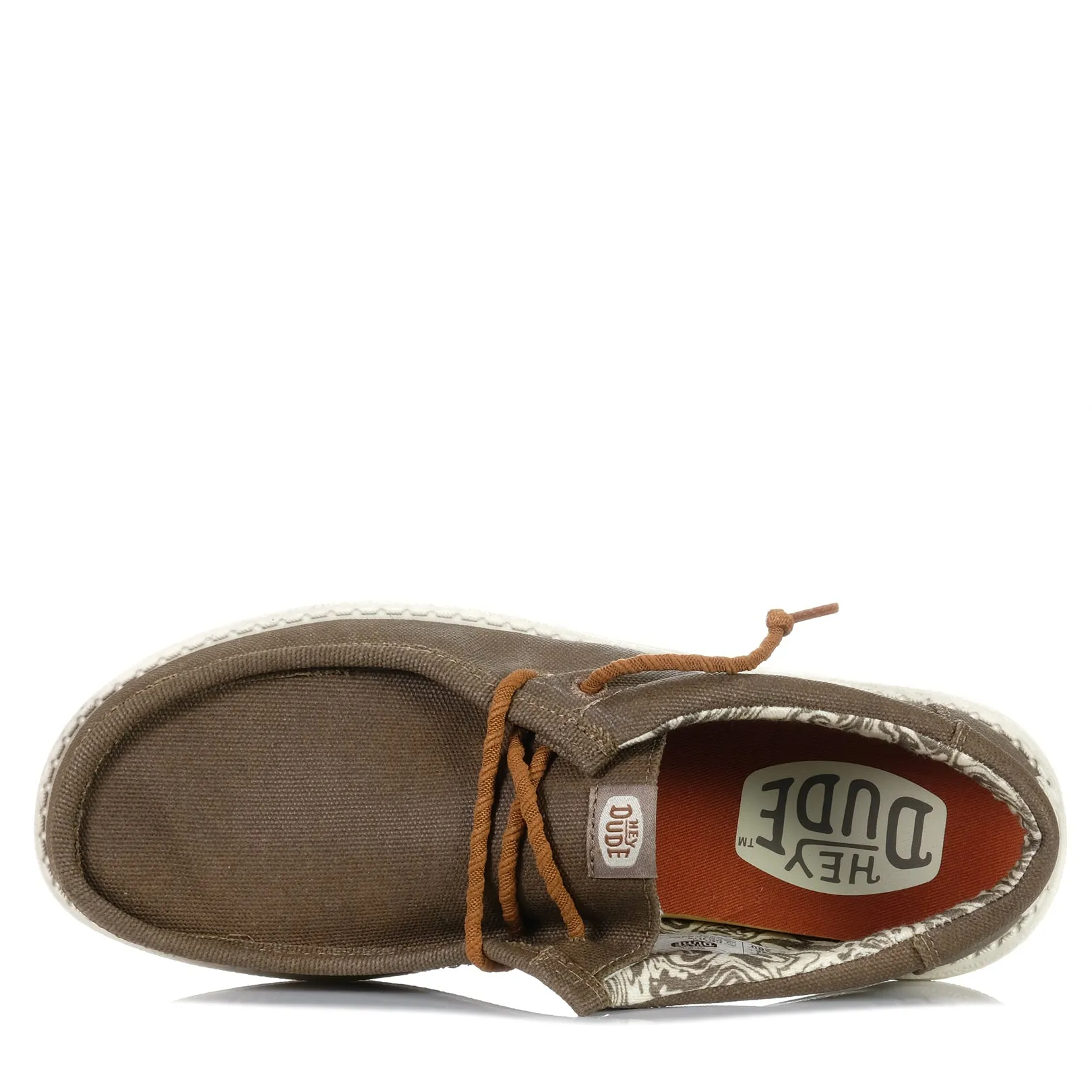 Hey Dude Mens Wally Waxed Canvas Walnut