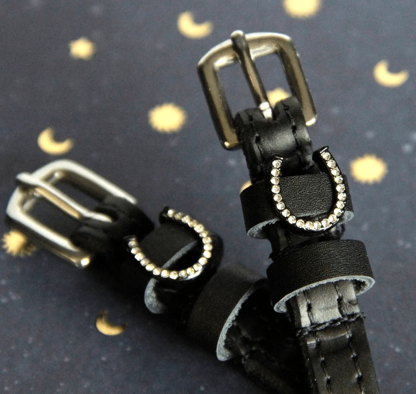 Horse Shoes - Silver Bling Spur Straps