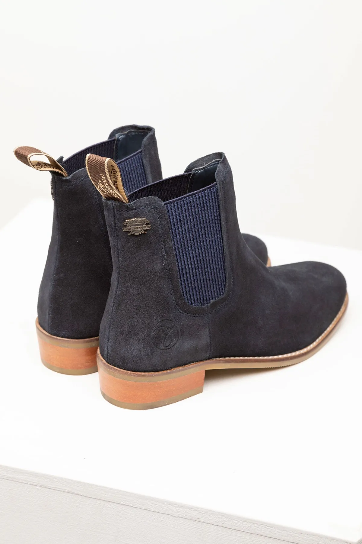 Ladies Heeled Suede Chelsea Boots - Rievaulx