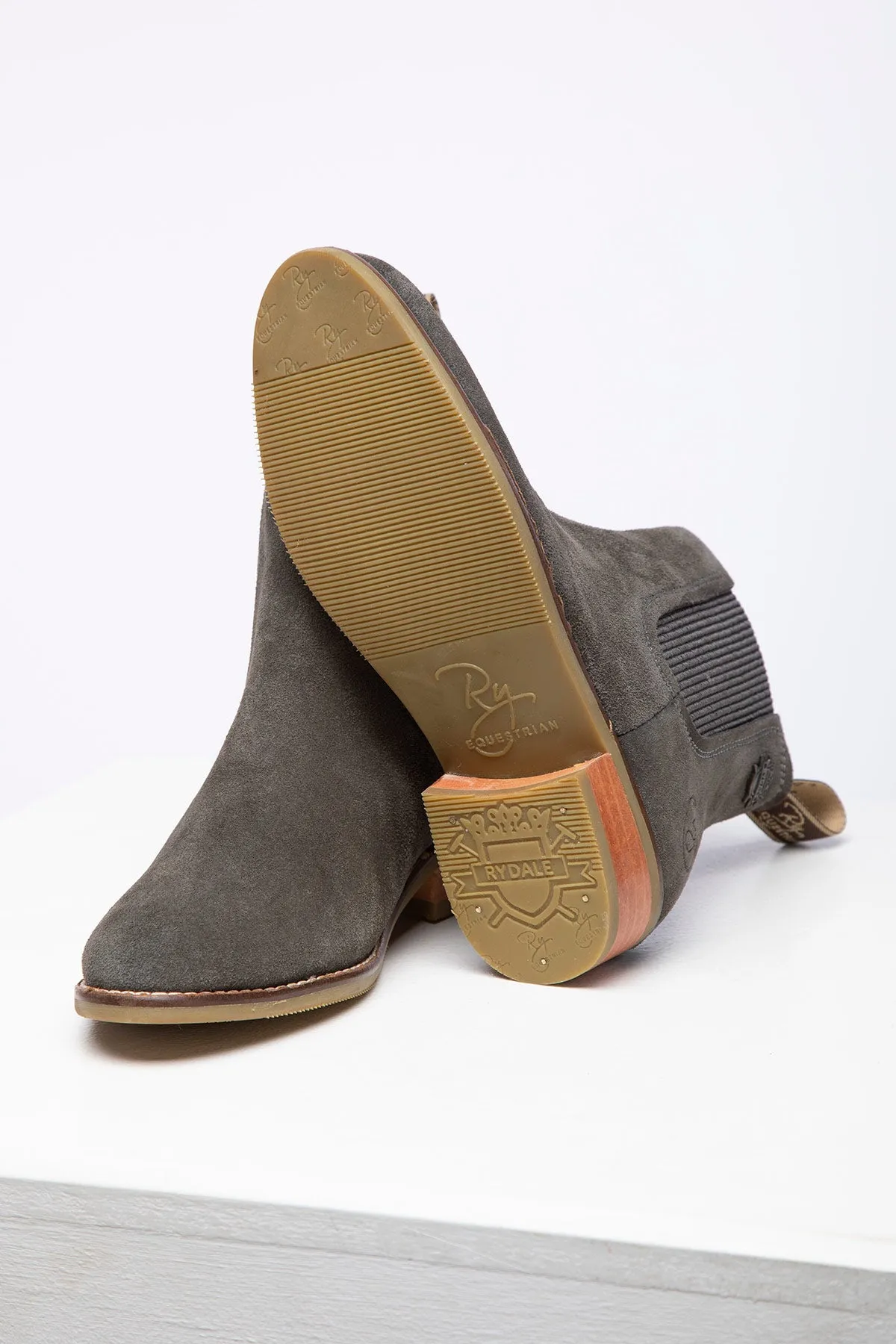 Ladies Heeled Suede Chelsea Boots - Rievaulx