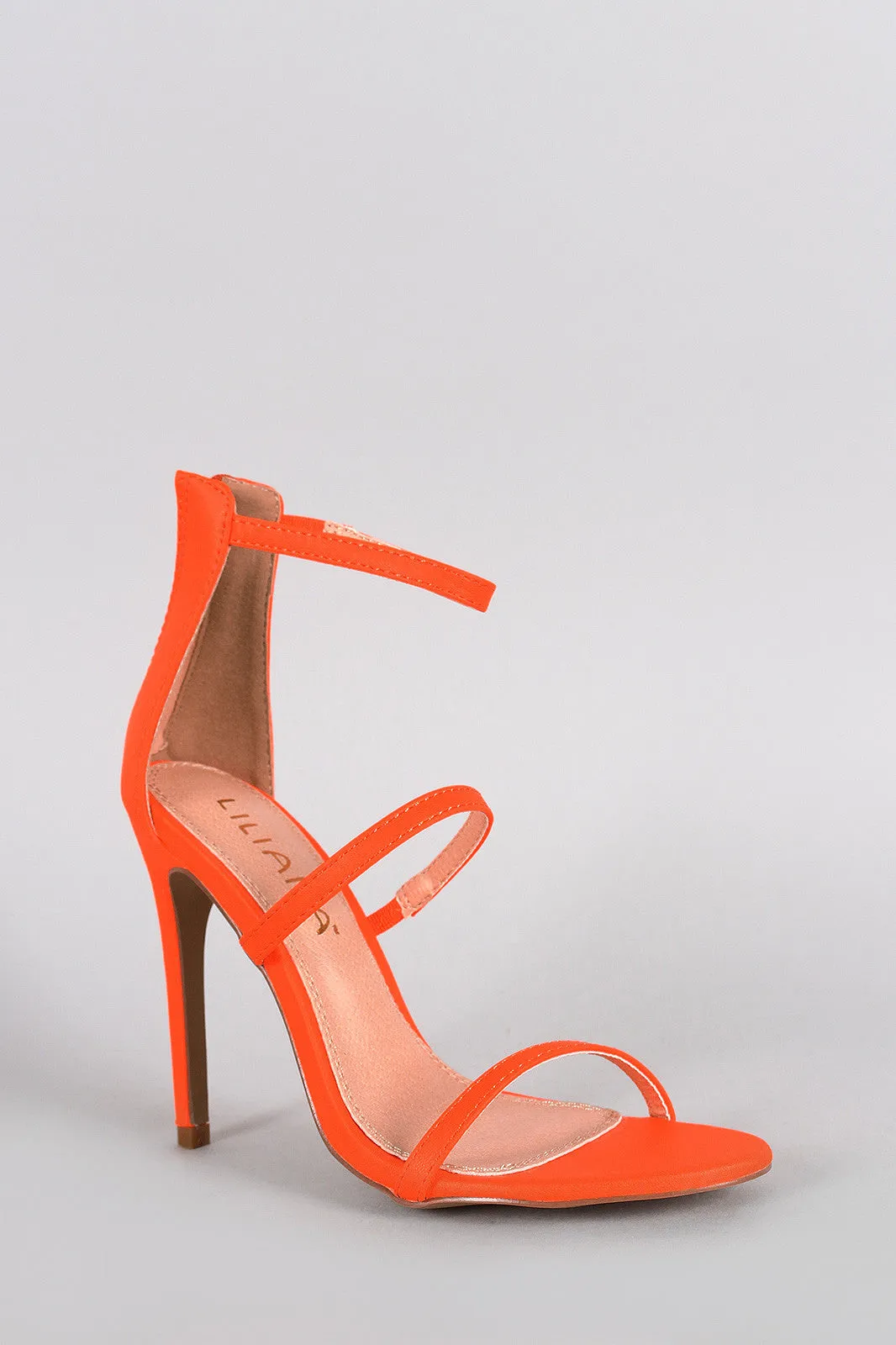 Liliana Neon Triple Straps Single Sole Heel