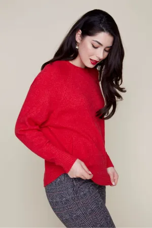 Long Sleeve Crew Neck Button Back Sweater