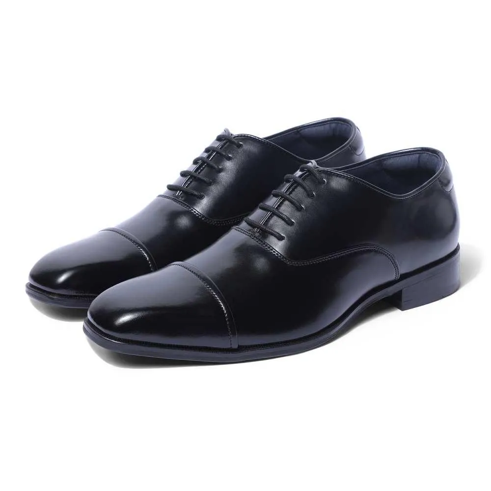 Lucas - Black Oxford Lace-up