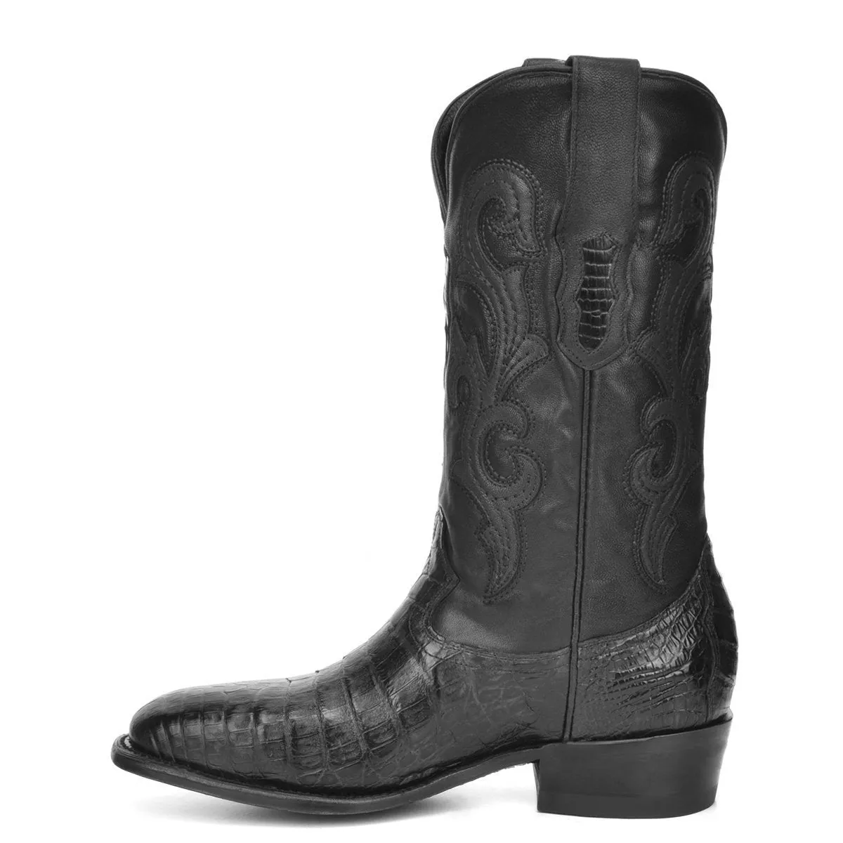 M2145 - Montana black dress cowboy caiman boots for men