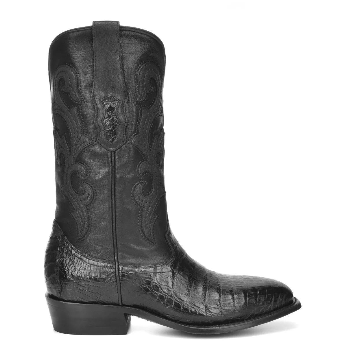 M2145 - Montana black dress cowboy caiman boots for men