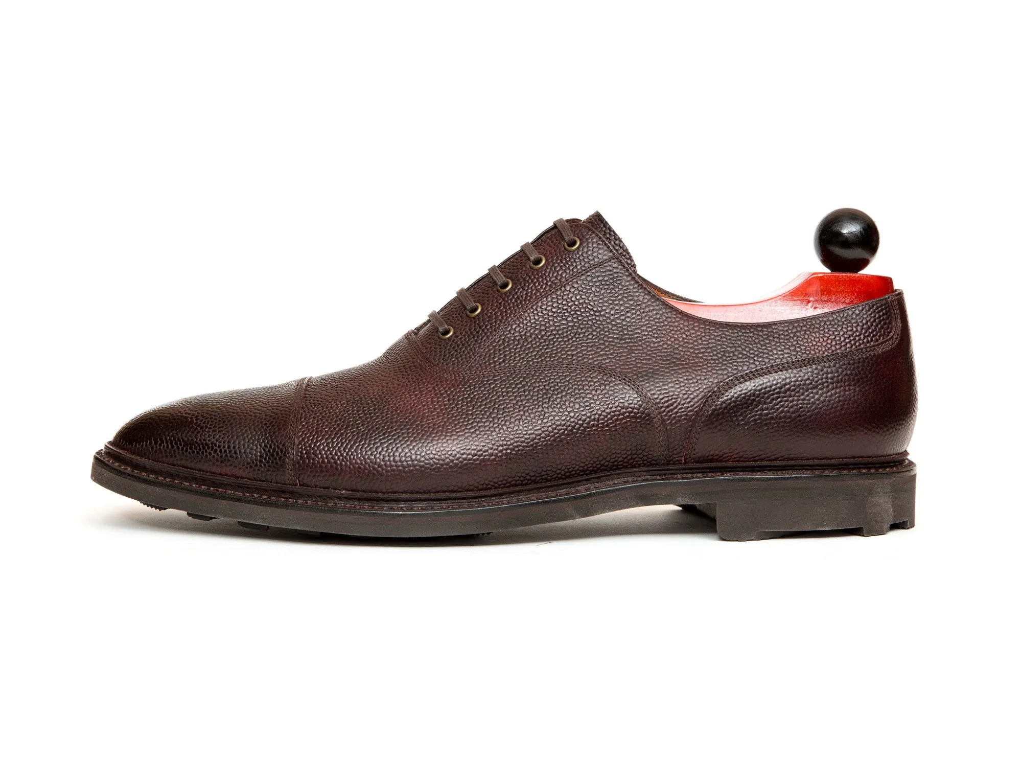 Magnolia - MTO - Plum Museum Grain - TMG Last - Rugged Rubber Sole