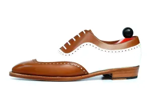 Medina - MTO - Caramel Calf / White Calf - LPB Last - Single Leather Sole