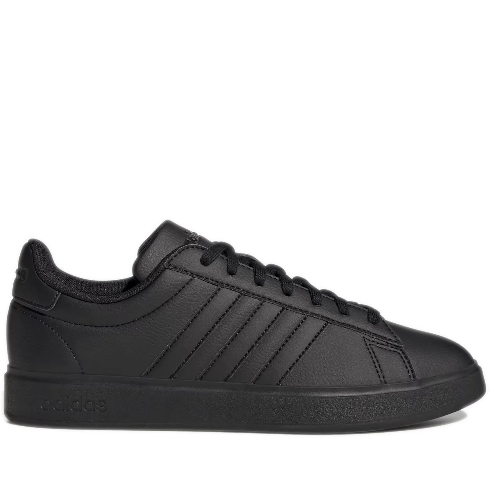 Men's Adidas Grand Court Shoes - Core Black / Core Black / Cloud White