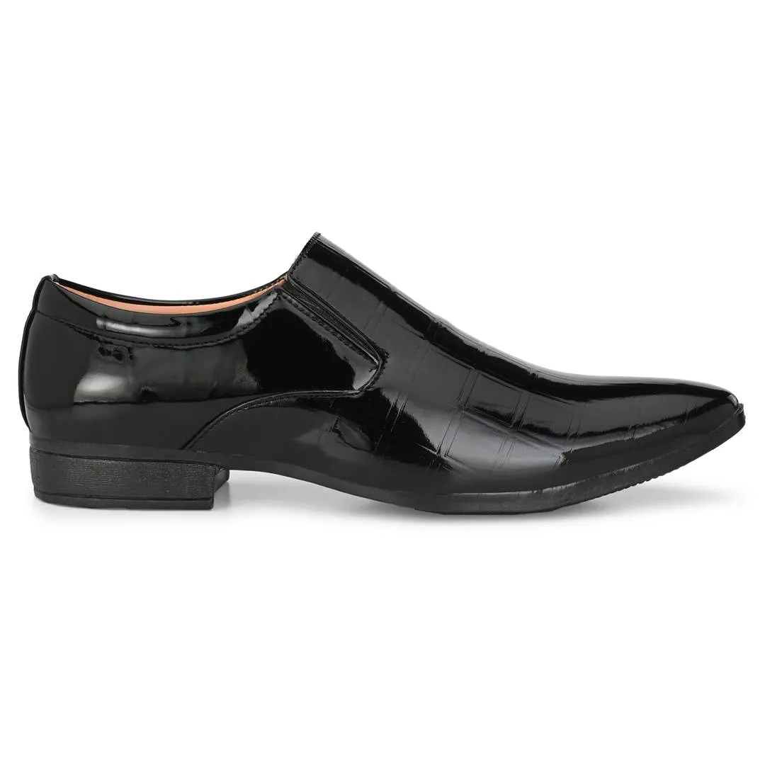 Men's Black Patent  Slip on Formal