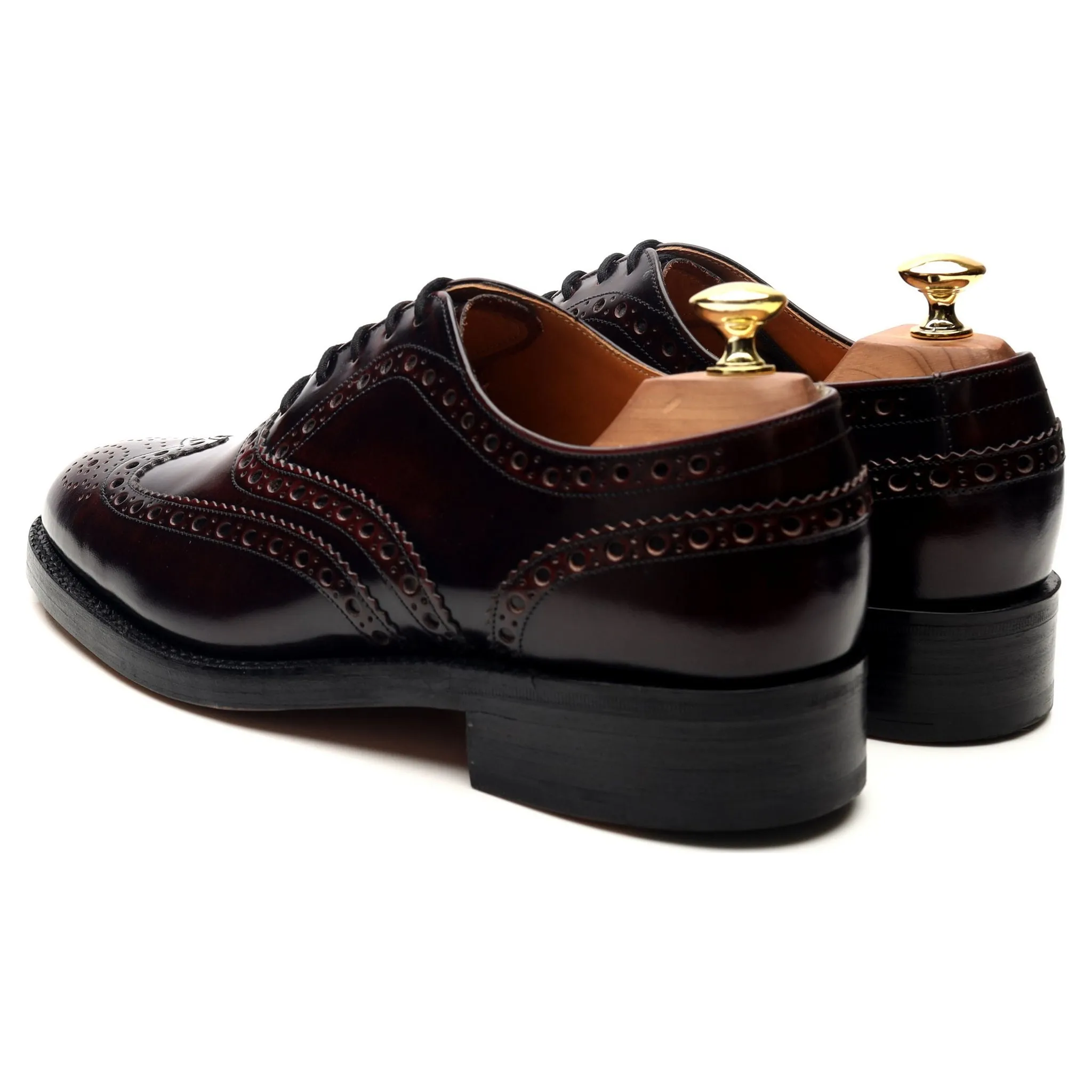 'Navarro' Burgundy Leather Brogues UK 8 F