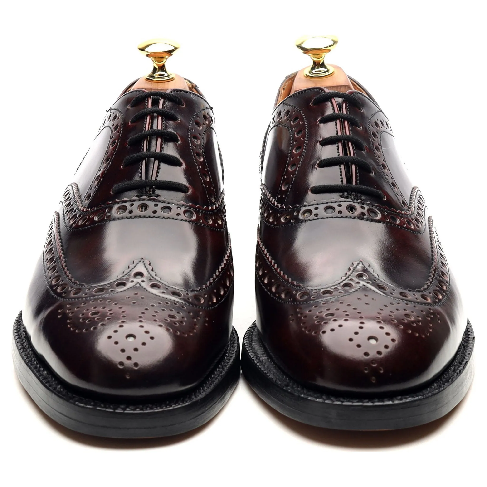 'Navarro' Burgundy Leather Brogues UK 8 F