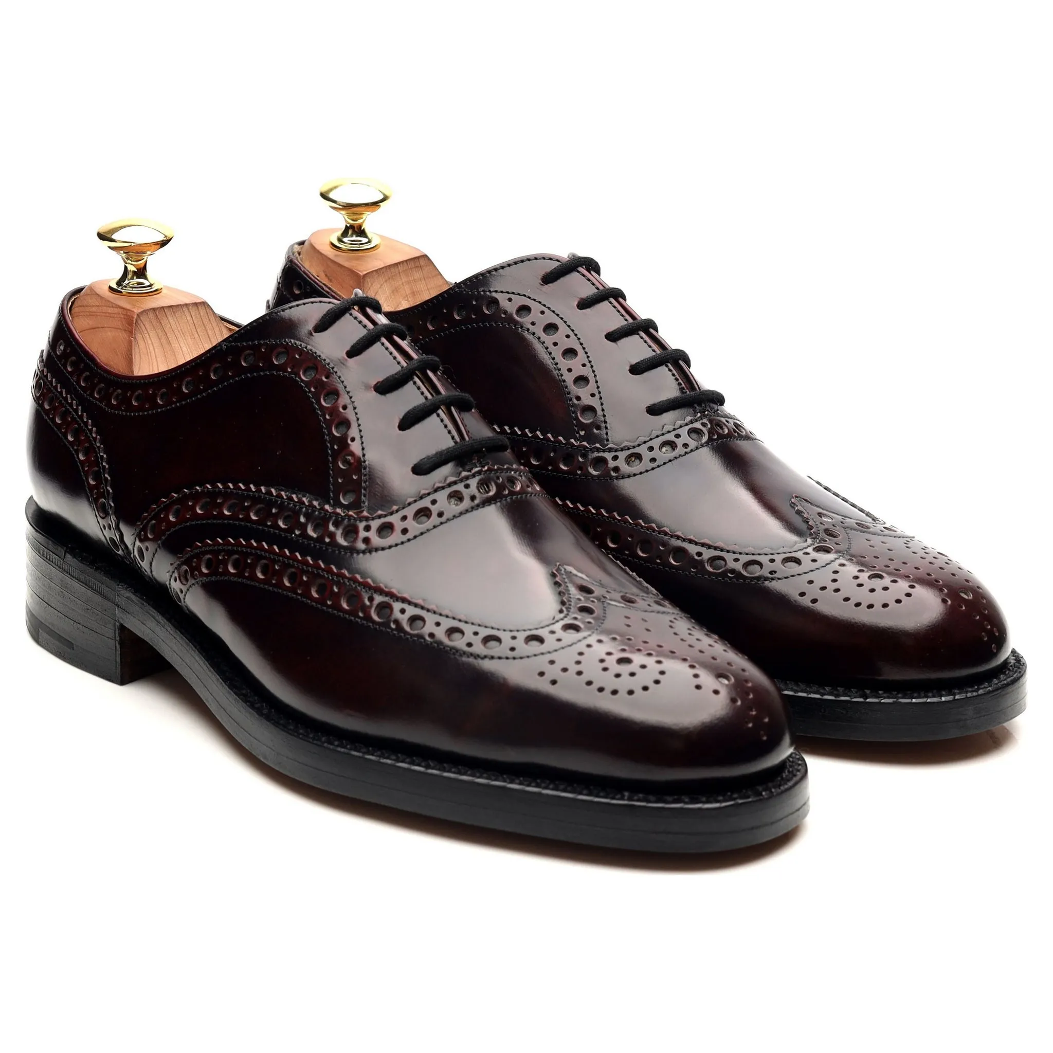 'Navarro' Burgundy Leather Brogues UK 8 F