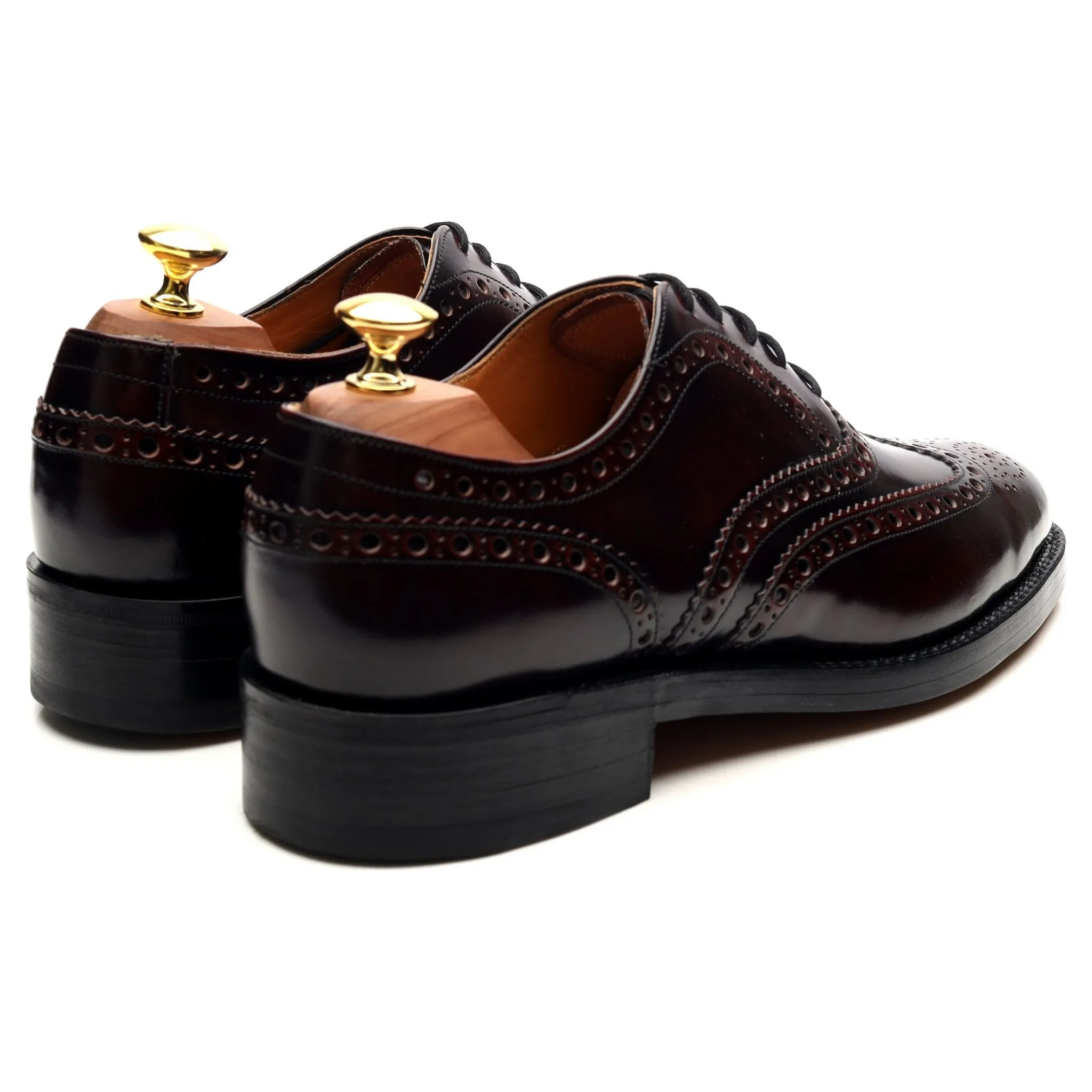 'Navarro' Burgundy Leather Brogues UK 8 F