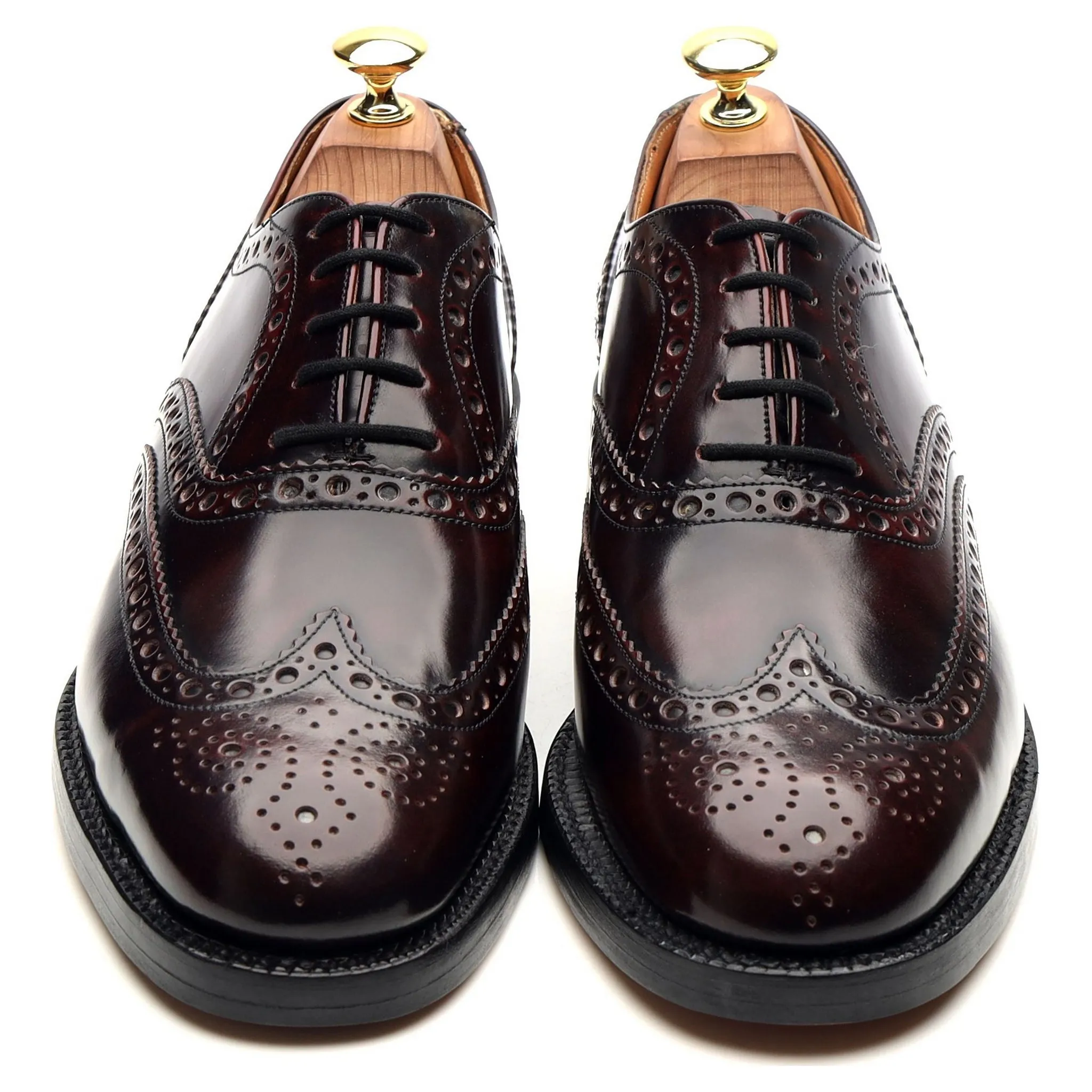 'Navarro' Burgundy Leather Brogues UK 8 F