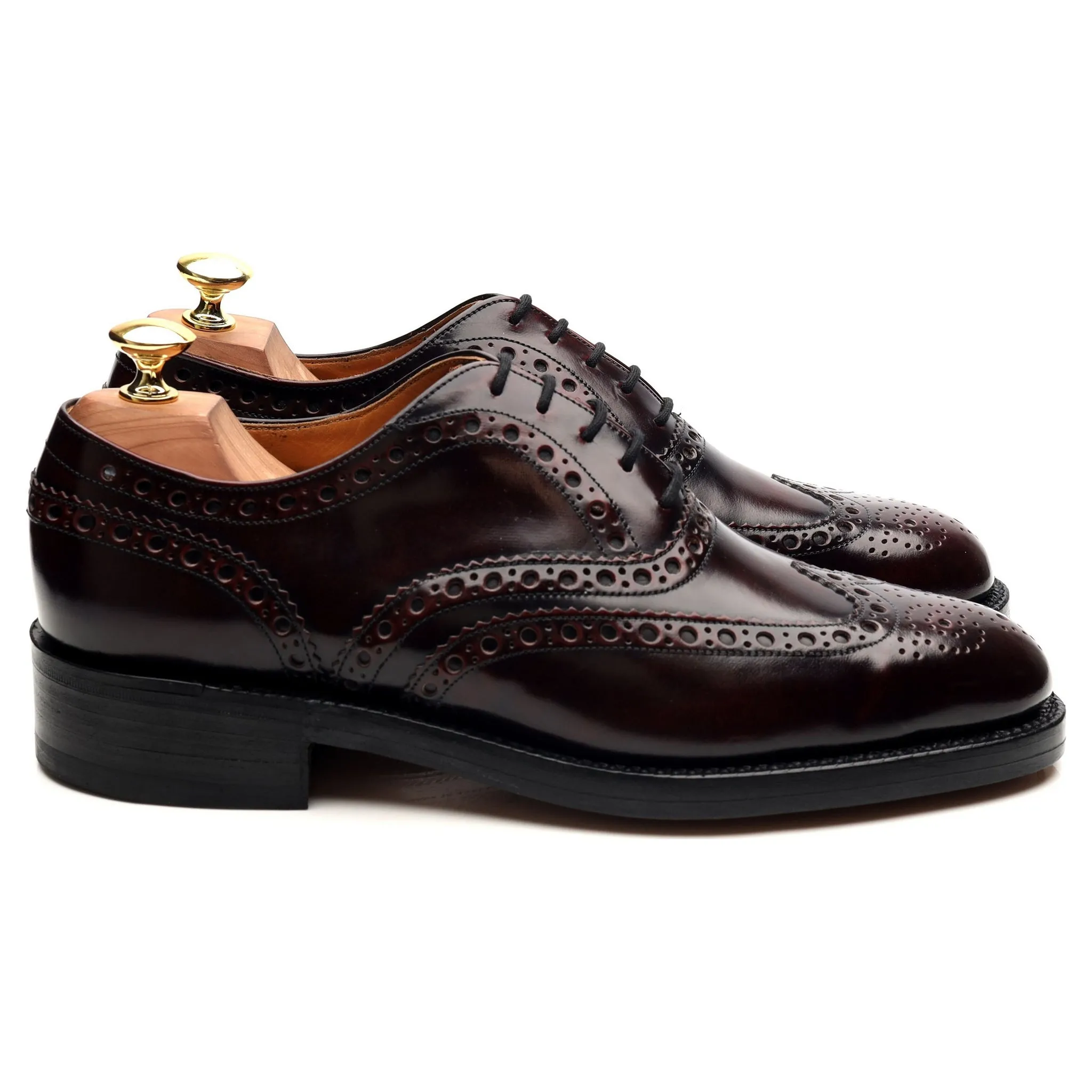 'Navarro' Burgundy Leather Brogues UK 8 F