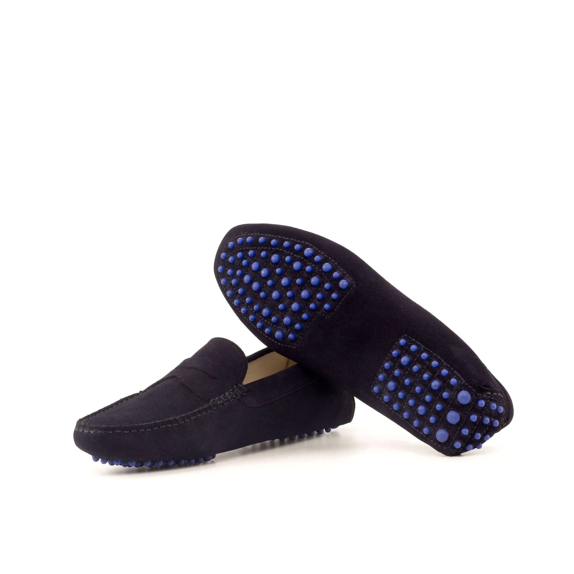 Navy Suede Drivers Loafer