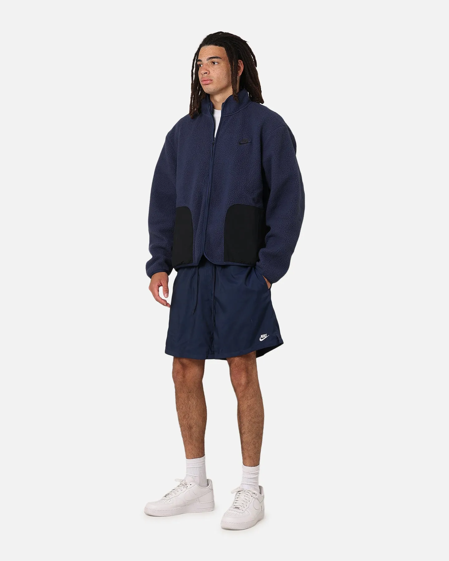 Nike Club Flow Shorts Midnight Navy/White