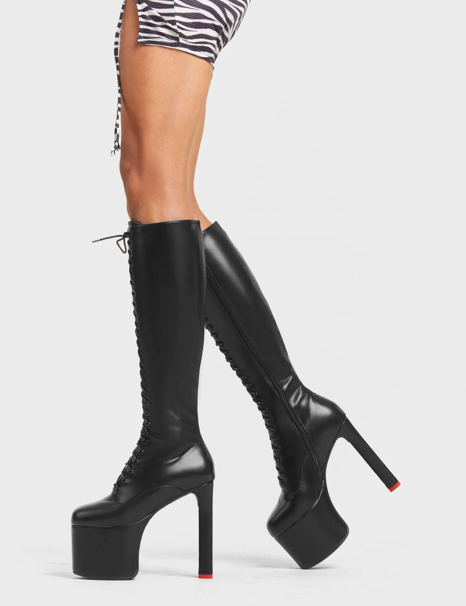 Nowhere To Run Platform Knee High Boots