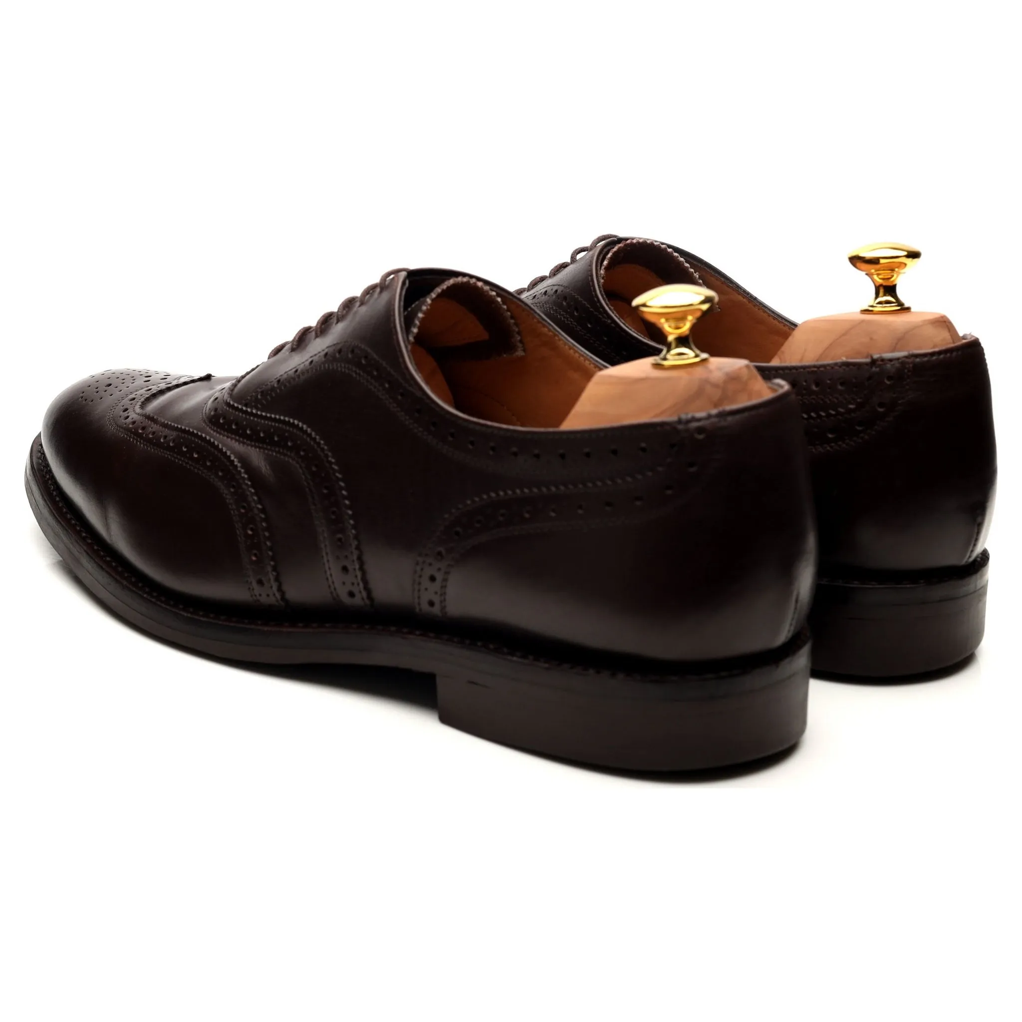 'Oslo' Dark Brown Leather Brogues UK 12 F