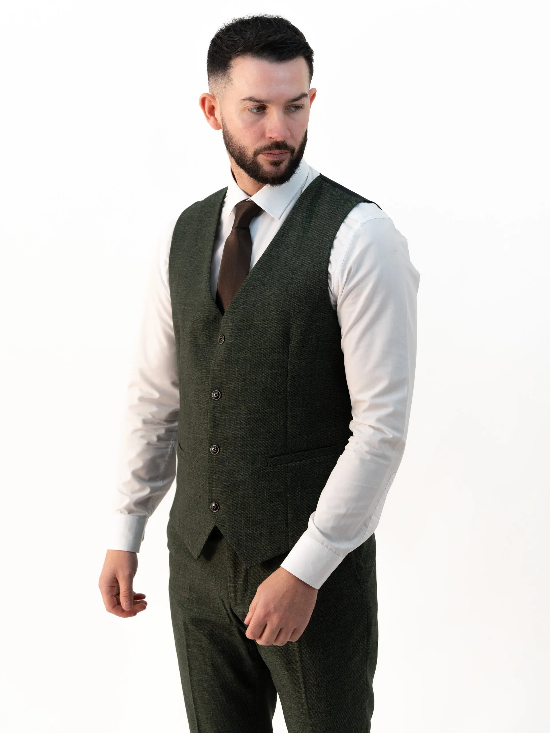 Paolo Sage Green Double Breasted Three Piece Suit