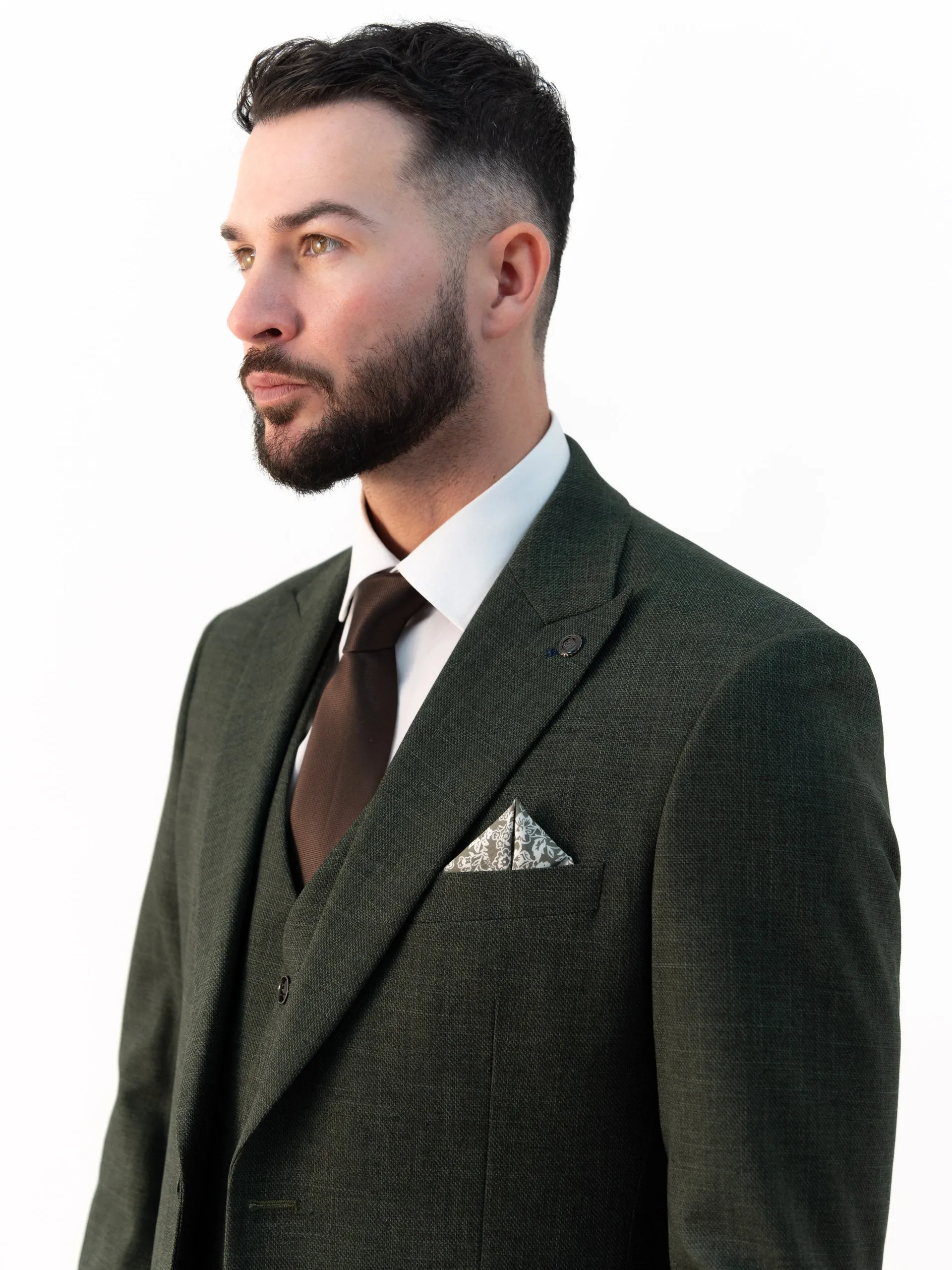 Paolo Sage Green Double Breasted Three Piece Suit